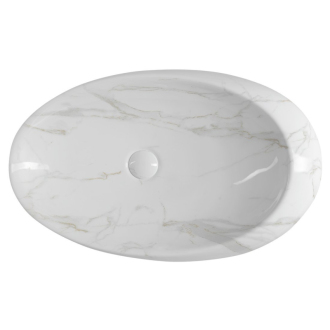 DALMA keramické umývadlo 68x44x16, 5 cm, carrara MM317