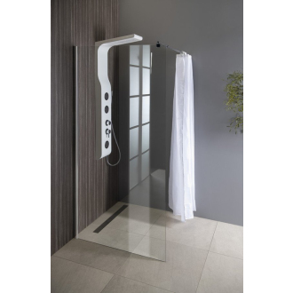 WALK-IN zástena jednodielna na inštaláciu na stenu, 1000x1900 mm, sklo číre WI101