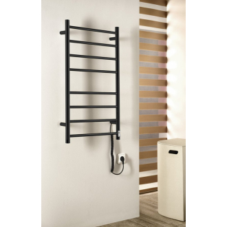 REDONDO Elektrický sušiak uterákov s časovačom, okrúhly, 500x900 mm, 75 W, čierna mat ER220BT