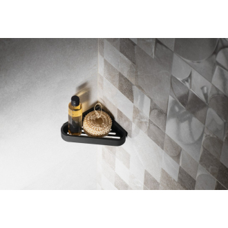 SMART rohová polica do sprchy, 170x30x170mm, čierna mat 328314