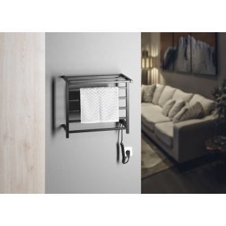 ELZOR elektrický sušiak uterákov 500x470mm, 50W, čierna mat EB510