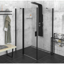 Zoom Line Black obdĺžnikový sprchovací kút 1400x900mm L/P variant ZL1314BZL3290B