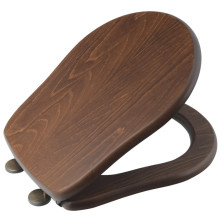 RETRO WC sedátko, drevo masív, orech/bronz 109340