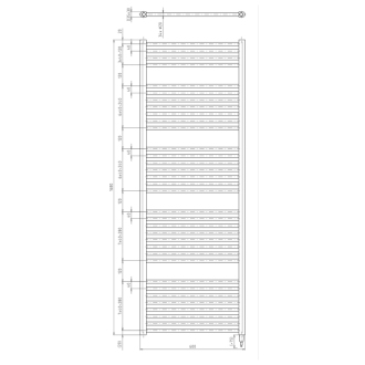 DIRECT-E elektrické vykurovacie teleso rovné 600x1680 mm, 800W, biela ILE66T