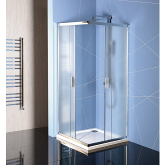 EASY LINE štvorcová sprchová zástena 900x900mm, sklo BRICK EL5138