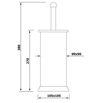 SIMPLE LINE WC kefa hranatá, brúsený nerez GA1210