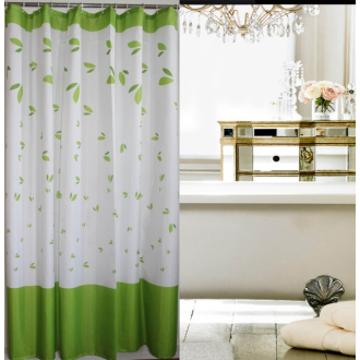 Záves 180x180cm, 100% polyester, zelené listy 16477