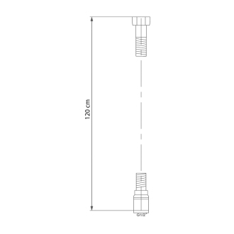 SOFTFLEX hladká sprchová plastová hadica, 120cm, metalická strieborná/chróm 1208-10