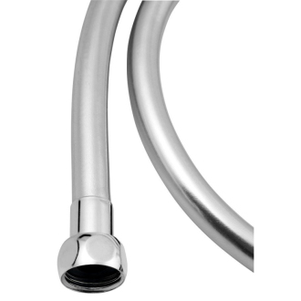 SOFTFLEX hladká sprchová plastová hadica, 120cm, metalická strieborná/chróm 1208-10