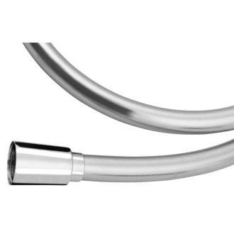 SOFTFLEX hladká sprchová plastová hadica, 120cm, metalická strieborná/chróm 1208-10