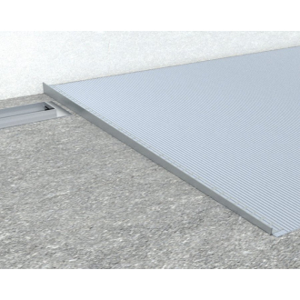 Nerez. lišta na vyspádovanie, pravá, výška 12 mm, dĺžka 150 cm, kefa. nerez SPD1512-P