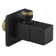 Rohový ventil s rozetou, hranatý, 1/2'x 3/8', čierna mat SL115