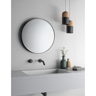 Zrkadlo okrúhle priemer 60cm, plast ABS, čierna matná 6000