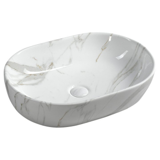 DALMA keramické umývadlo 59x14x42 cm, carrara MM417