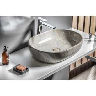 DALMA keramické umývadlo 59x14x42 cm, grigio MM413