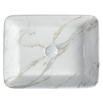DALMA keramické umývadlo 48x13x38 cm, hranaté, carrara MM517
