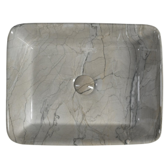 DALMA keramické umývadlo 48x13x38 cm, hranaté, grigio MM513