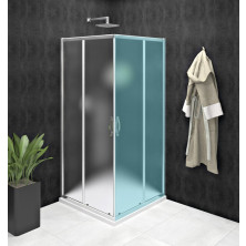 SIGMA SIMPLY sprchové dvere posuvné pre rohový vstup 800 mm, sklo Brick GS2480