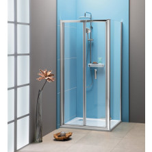 EASY LINE štvorcový sprchovací kút 700x700mm, skladacie dvere, L/P variant, číre sklo