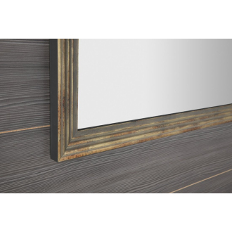 DEGAS zrkadlo v drevenom ráme 716x916mm, čierna/starobronz NL730