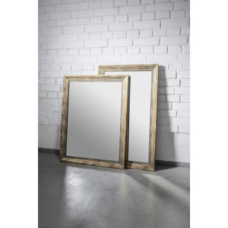 DEGAS zrkadlo v drevenom ráme 716x916mm, čierna/starobronz NL730
