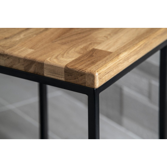 SKA stolička 300x410x300mm (SKA401), čierna mat/dub SKA190