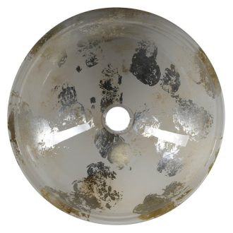 MURANO ANIMA 2 sklenené umývadlo okrúhle 40x14 cm, strieborná/béžová AL5318-42