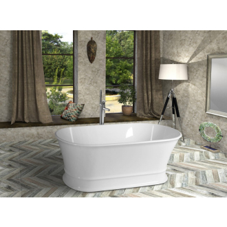 DELONIX voľne stojaca vaňa liaty mramor 170x84x61, 5cm, biela 92130