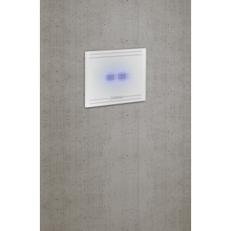 GLASS kúpeľňový ventilátor axiálny s LED displejom, 8W, potrubie 100mm, biela GS103