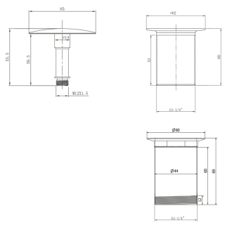 Aqualine Umývadlová výpusť 5/4“, neuzatvárateľná, veľká krytka, hr.10-50mm, chróm TF6001