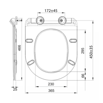 GALIA WC sedátko, SLIM, Soft Close, biela PCS081