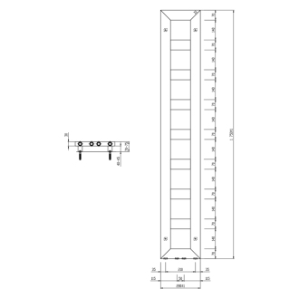 BLOCK vykurovacie teleso 280x1750 mm, biela mat IR184