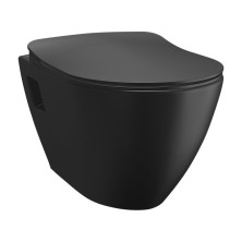 PAULA závesná WC misa, 35,5x50cm, čierna mat TP325-51SM