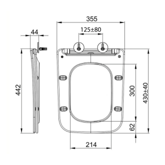 PORTO WC sedátko, SLIM, Soft Close, duroplast, biela PZS102