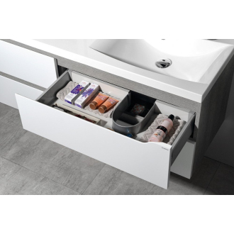 WAVE dvojumývadlová skrinka 149,7x50x47,8cm, biela/dub strieborný (WA152) WA150-3011