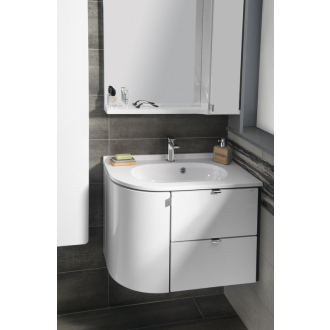 PULSE umývadlová skrinka 75x52x45 cm, pravá, biela/antracit (PU076P) PU076-3034