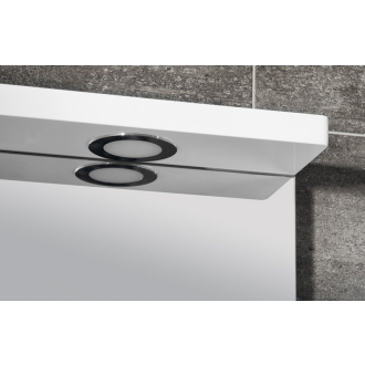 PULSE galerka s LED osvetlením 2 x 3W, 75x80x17 cm, ľavá, biela/antracit (PU077L)