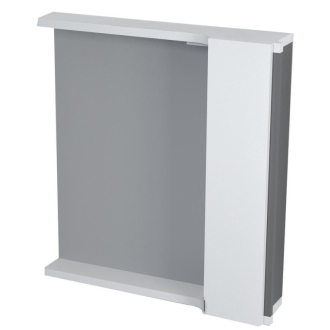 PULSE galerka s LED osvetlením 2 x 3W, 75x80x17 cm, pravá, biela/antracit (PU078P)