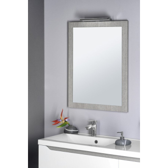 NIROX zrkadlo v ráme 600x800x28mm, dub strieborný (LA610) NX608-1111