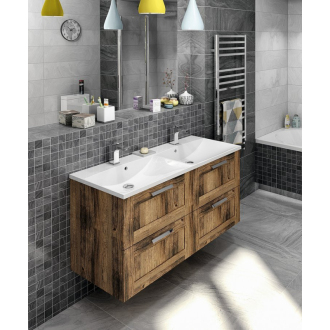 AMIA dvojumývadlová skrinka 119x60x45cm, dub Collingwood (AM121) AM120-1919