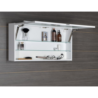 CLOE galerka s LED osvetlením 100x50x18cm, biela (CE100) CE100-0030