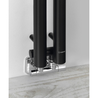 PILON vykurovacie teleso 122x1800 mm, s dvoma háčikmi pre uterák, čierna mat IZ124