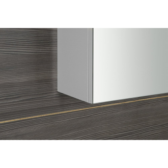 RIWA galerka s LED osvetlením, 81x70x17cm, biela lesk RIW080-0030