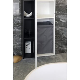 Bielizňový kôš do skrine 310x570x230mm, suchý zips, šedá UPE600