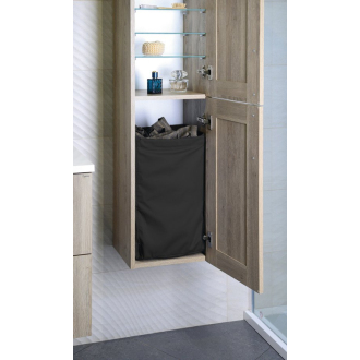 Bielizňový kôš do skrine 310x500x230mm, suchý zips, čierna UPK350B