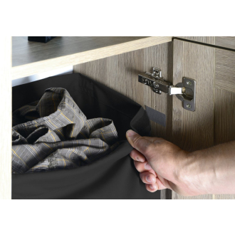Bielizňový kôš do skrine 310x500x230mm, suchý zips, čierna UPK350B