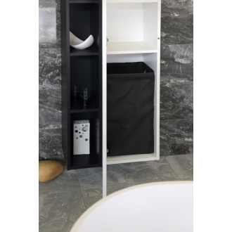 Bielizňový kôš do skrine 310x570x230mm, suchý zips, čierna UPE600B