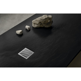 MITIA sprchová vanička z liateho mramoru, obdĺžnik 140x90x3 cm PMC14090 čierna
