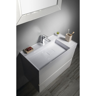 GODIVA umývadlo 83x44cm, liaty mramor, biela GU083L