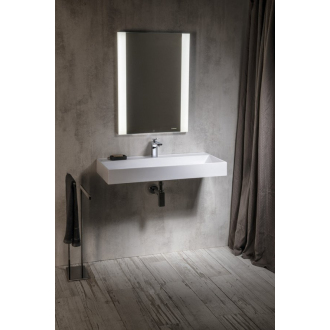 GODIVA umývadlo 96x44cm, liaty mramor, biela GU096